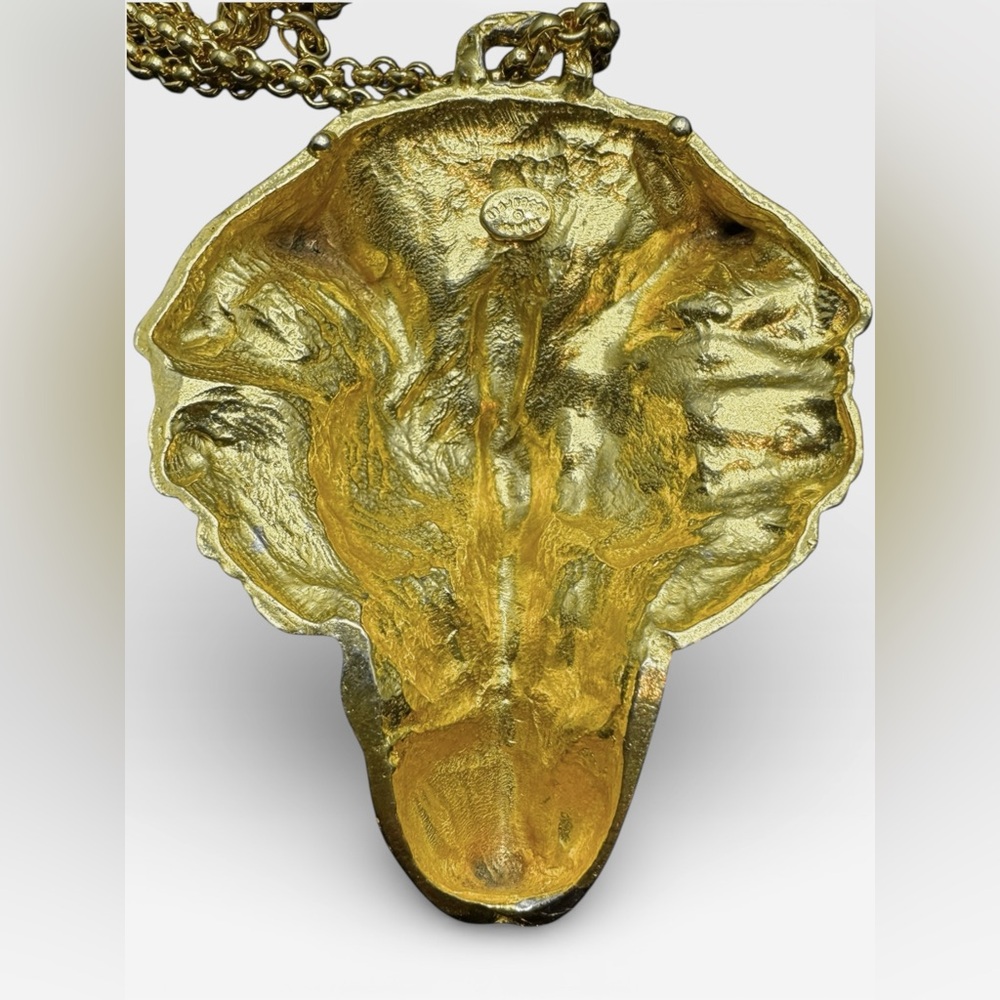 HARRY ROSENFELD Rare Vintage Figural WOLF Head Pendant Necklace - Picture 11 of 12